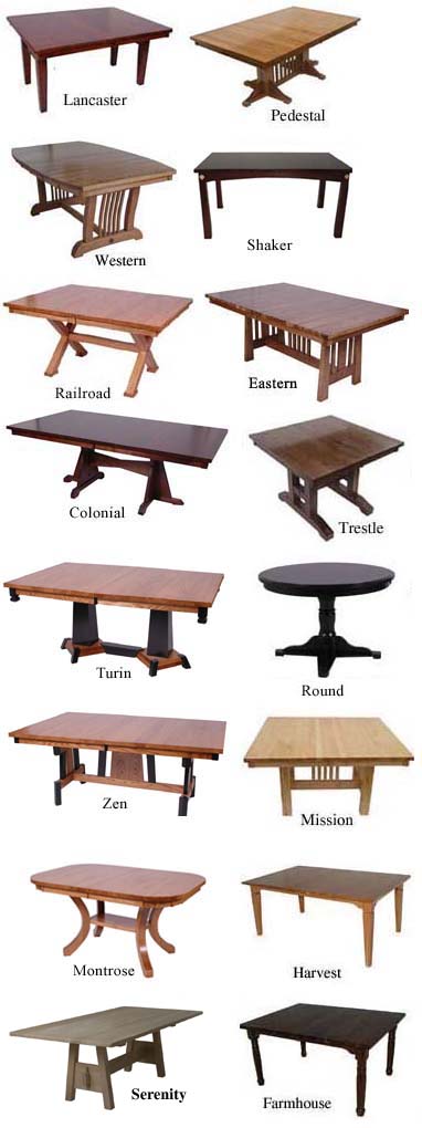 Dining Table Leaf Types 53, Types Of Dining Room Sets